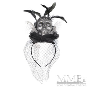 Skull Veil Party Headband